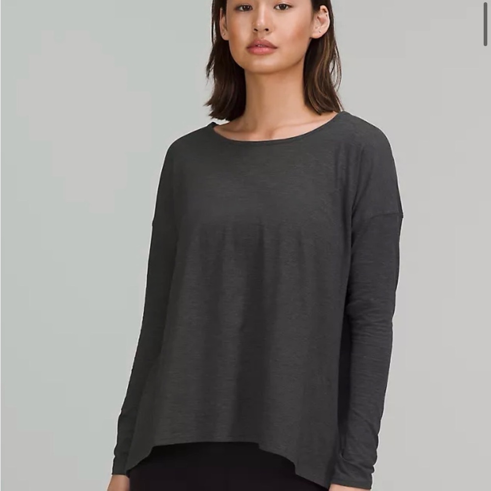 Lululemon Back Into It Long Sleeve Black Women's Top